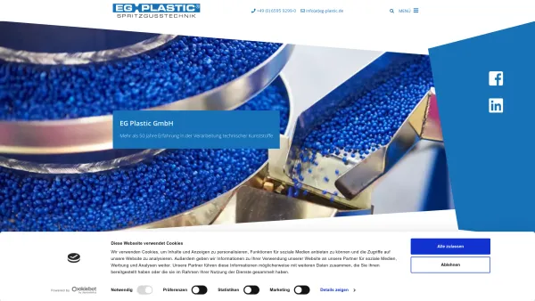 Website Screenshot: EG-Plastic GmbH, Spritzgusstechnik - Home - Date: 2023-06-16 10:11:58