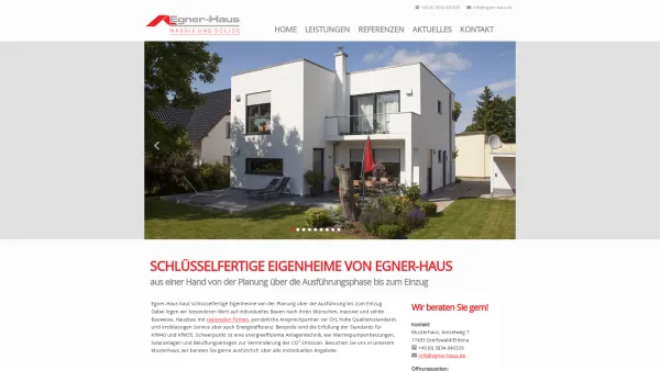 Website Screenshot: Egner-Haus GmbH & Co. KG - Index - Egner-Haus GmbH & Co. KG - Date: 2023-06-16 10:11:58