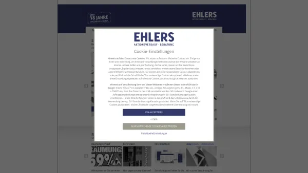 Website Screenshot: Ehlers Aktionsverkauf und Beratung - Ehlers Aktionsverkauf - Date: 2023-06-16 10:11:58