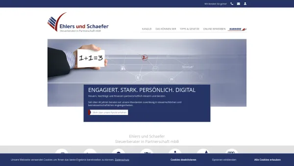 Website Screenshot: Ehlers und Schaefer Steuerberater in Partnerschaft mbB - Steuerberater in Osterholz-Scharmbeck Niedersachsen nähe Bremen - Date: 2023-06-16 10:11:58