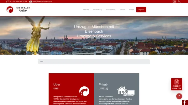 Website Screenshot: Eisenbach Umzüge & Services - Umzug in München mit Eisenbach Umzüge & Services | EISENBACH: Wir ziehen Sie um … - Date: 2023-06-16 10:11:58