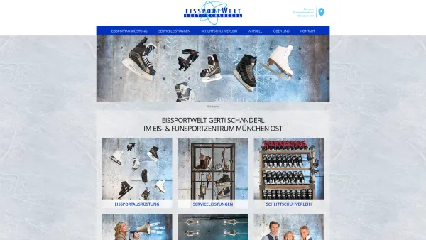 Website Screenshot: EissportWelt Gerti Schanderl - EissportWelt: Ihr Eishockey & Eiskunstlauf Sportgeschäft für Schlittschuhe, München - Date: 2023-06-16 10:11:58