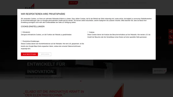 Website Screenshot: ELABO GmbH - Intelligente Systeme in der Elektrotechnik | ELABO GmbH - Date: 2023-06-16 10:11:58