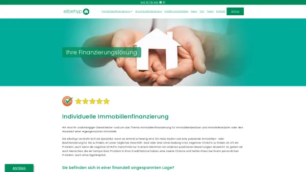 Website Screenshot: elbehyp eine Marke der Ultima GmbH - Hauskauf trotz Schufa, Immobilienfinanzierung ohne Eigenkapital - Date: 2023-06-16 10:11:58