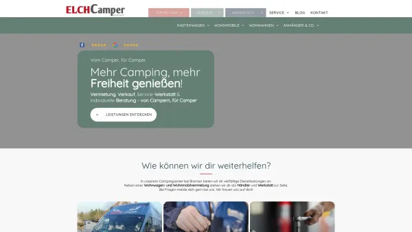 Website Screenshot: ELCHCamper - Campingcenter by ELCHCamper - Date: 2023-06-20 10:41:57