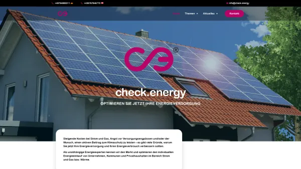 Website Screenshot: Michael Besser Elektroinstallation - check.energy âœª Spare einfach Energiekosten ein - Date: 2023-06-16 10:11:58