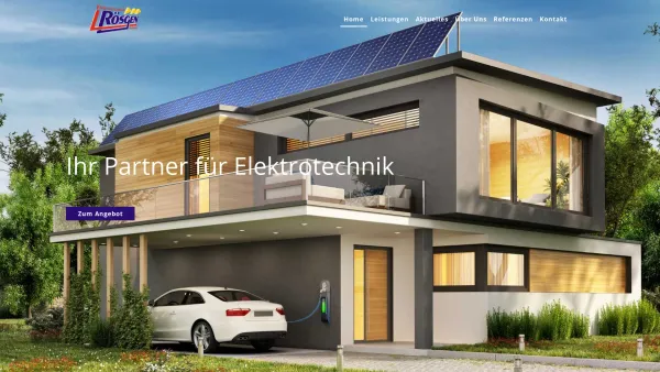 Website Screenshot: Elektrotechnik Rösgen GmbH Hans-Peter Rösgen -  Wir bringen Fortschritt ins Haus - Home - elektro-roesgen.de - Date: 2023-06-16 10:11:58