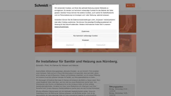 Website Screenshot: Schmidt + Pohl - Sanitär Heizung Nürnberg | Schmidt + Pohl - Date: 2023-06-16 10:11:58