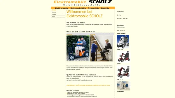 Website Screenshot: Manfred Scholz Elektromobile - Willkommen bei Elektromobile SCHOLZ - Date: 2023-06-16 10:11:58