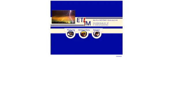 Website Screenshot: Manfred Metzner Elektrotechnik - elektro_metzner - Date: 2023-06-16 10:11:58