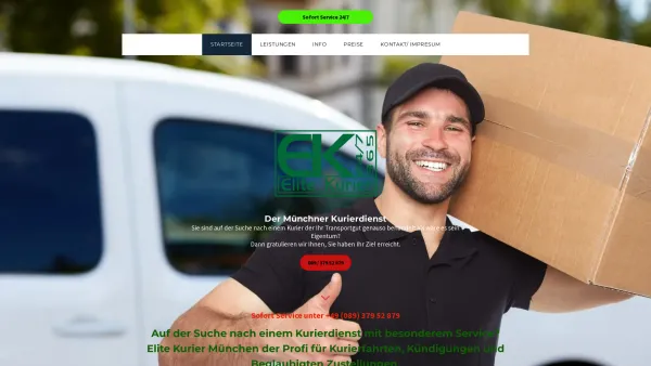 Website Screenshot: Elite Kurier München - Elite Kurier München der Kurierdienst für Kurierfahrten und Eiltransporte. Transport 24/7 - Date: 2023-06-20 10:41:57
