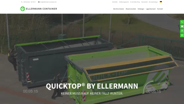 Website Screenshot: Abrollcontainer H. Ellermann GmbH -  Ihr kompetenter Partner für Abrollcontainer u. Absetzmulden Ankauf - Verkauf - Ersatzteile -  - Containersysteme Abrollcontainer Absetzmulden - Ellermann Container - Date: 2023-06-16 10:12:01