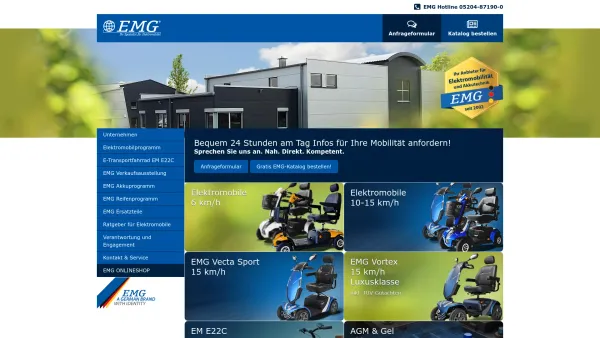 Website Screenshot: EMG Elektromobile GmbH & Co. KG - EMG Elektromobile - Willkommen bei EMG Elektromobile – in Steinhagen (Westfalen) - Date: 2023-06-16 10:12:01