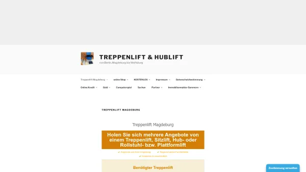 Website Screenshot: Treppenlift und Hublift - Treppenlift Magdeburg Immobilienmakler Gommern bis Schönebeck - Date: 2023-06-16 10:12:01