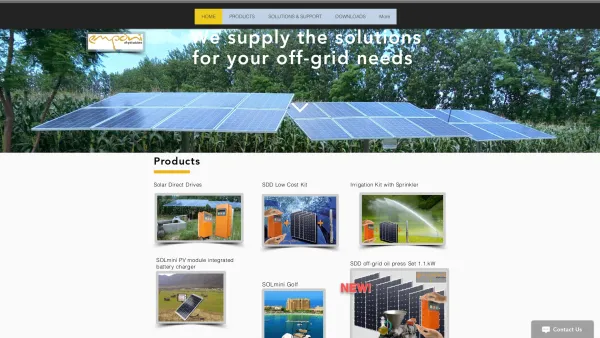 Website Screenshot: EMPO-NI off-grid solutions - EMPO-NI off-grid solutions for productive use - Date: 2023-06-16 10:12:01