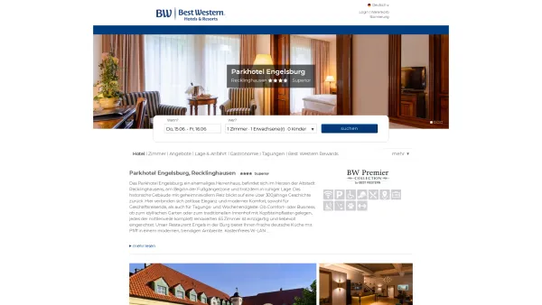 Website Screenshot: Best Western · Parkhotel Engelsburg - Hotel Recklinghausen | Parkhotel Engelsburg - Date: 2023-06-16 10:12:01