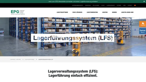 Website Screenshot: Ehrhardt Partner Group - Lagerverwaltungssystem LFS: Effiziente Lagerführung von EPG - Date: 2023-06-20 10:41:59