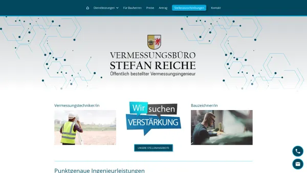 Website Screenshot: Vermessungsbüro Stefan Reiche Öffentlich bestellter Vermessungsingenieur aus Sanitz b. Rostock - Punktgenaue Ingenieurleistungen - Date: 2023-06-16 10:12:02