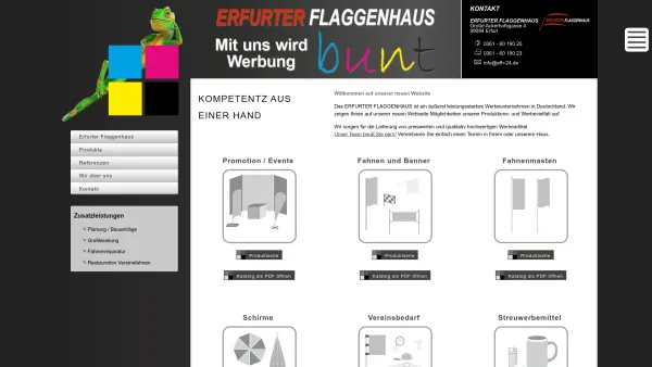 Website Screenshot: Erfurter Flaggenhaus e. K. - Erfurter Flaggenhaus - Date: 2023-06-16 10:12:01