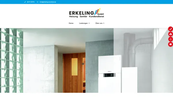 Website Screenshot: Erkeling GmbH -  Heizung - Sanitär - Öl-  u. Gasfeuerungen - Bad, Heizung, Haustechnik Erkeling Gmbh - Sanitär & Heizung - Date: 2023-06-16 10:12:02