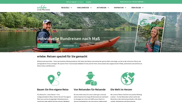 Website Screenshot: erlebe-fernreisen GmbH - Ihr Reiseveranstalter mit der Welt im Herzen - Date: 2023-06-16 10:12:02