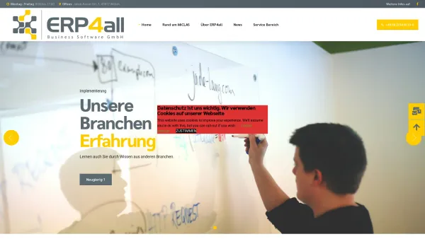Website Screenshot: ERP4ALL Business Software GmbH -  Buisness ·  Software für kleine und mittelständische Unternehmen aus Handel, Produktion und Dien - Home - ERP4all - Date: 2023-06-16 10:12:02