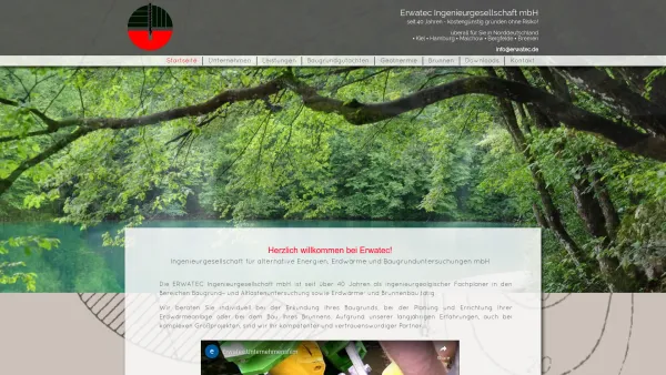 Website Screenshot: Erwatec Arndt Ingenieurgesellschaft mbH - Date: 2023-06-16 10:12:02