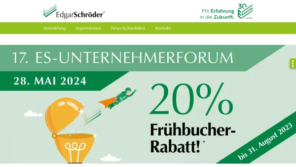 Website Screenshot: Edgar Schröder Unternehmerforum - Home - ES-Unternehmerforum für Personaldienstleister – Edgar Schröder - Date: 2023-06-16 10:12:02