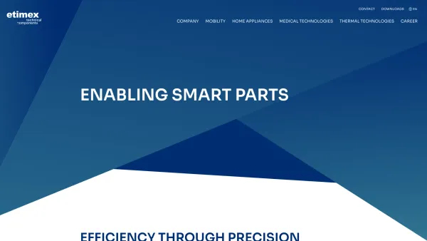 Website Screenshot: etimex Technical Components GmbH - ENABLING SMART PARTS | etimex - Date: 2023-06-16 10:12:05