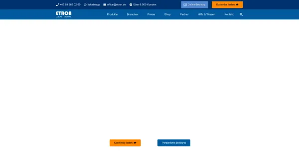Website Screenshot: ETRON Softwareentwicklungs und Vertriebs GmbH - ETRON Lokal – Digital - Date: 2023-06-20 10:41:59