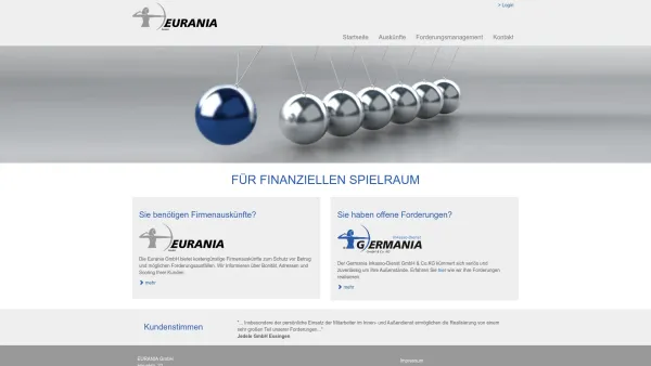 Website Screenshot: Inkassovermittlung Wolfgang Holzner -  Wir  sorgen dafür, dass Sie an Ihr Geld kommen!!! - Startseite - Eurania - Date: 2023-06-16 10:12:05