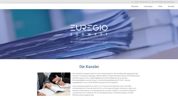 Website Screenshot: Euregio Südwest GmbH - wirtschaftspruefung-freiburg - EUREGIO SÜDWEST - Date: 2023-06-16 10:12:05