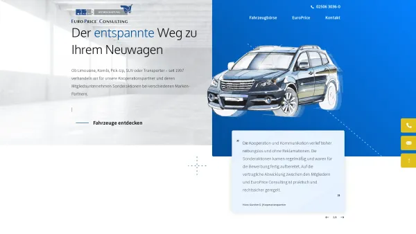 Website Screenshot: EuroPrice Consulting - Der entspannte Weg zu Ihrem Neuwagen | EuroPrice Consulting - Date: 2023-06-16 10:12:05