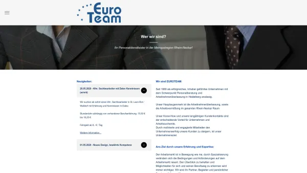 Website Screenshot: EuroTeam Wilhelm Palme e. K. -  Die richtige  Fachkraft - zur richtigen Zeit - am richtigen Ort - Home - Date: 2023-06-16 10:12:05