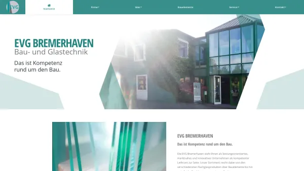 Website Screenshot: EVG Bau- und Glastechnik GmbH -  Das  ist Kompetenz rund um den Bau. - EVG Bremerhaven – Kompetenz rund um den Bau - Date: 2023-06-16 10:12:05