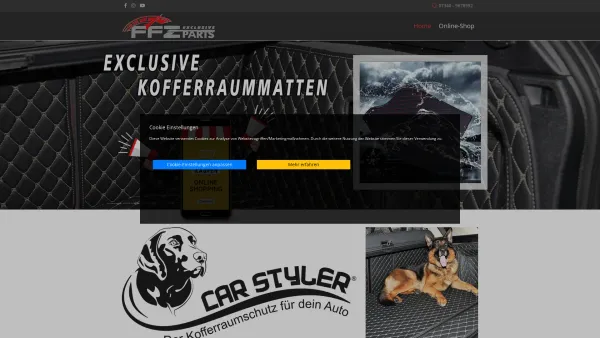 Website Screenshot: Exklusive Kofferraummatten - Kofferraummatte nach Maß nach Autotyp – edel, robust, sauber - Date: 2023-06-20 10:41:59