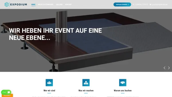 Website Screenshot: Expodium Systembau GmbH - Expodium Solutions – Messeboden / Doppelboden / Design Boden und Wandbeläge - Date: 2023-06-16 10:12:05