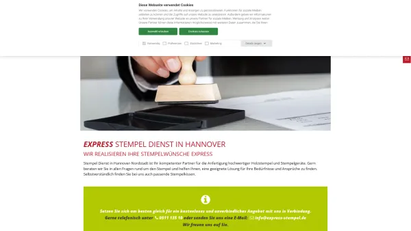 Website Screenshot: Express Stempel Dienst - Express Stempel Dienst in Hannover-Nordstadt - Date: 2023-06-16 10:12:05