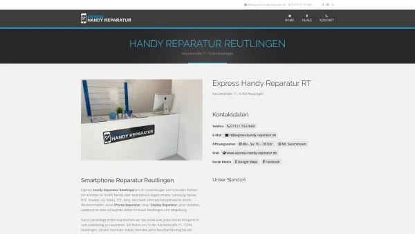 Website Screenshot: Express Handy Reparatur Reutlingen - Handy Reparatur Reutlingen - Express-Handy-Reparatur - Date: 2023-06-20 10:41:59