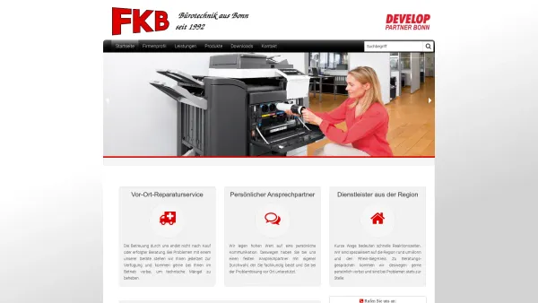 Website Screenshot: F-K-B Fotokopier- u. Kommunikationstechnik K. Bardorsch -  Verkauf-Kundendienst-Servicecenter-Zubehör / www.develop-bonn.de - Bürotechnik Bonn - f-k-b.de - Date: 2023-06-16 10:12:05