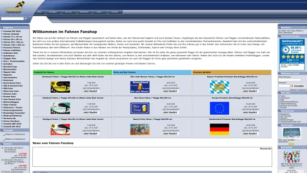 Website Screenshot: M Beck Internet Service - Fahnen und Flaggen preiswert bei uns im Fahnen Shop bestellen. - Date: 2023-06-16 10:12:08
