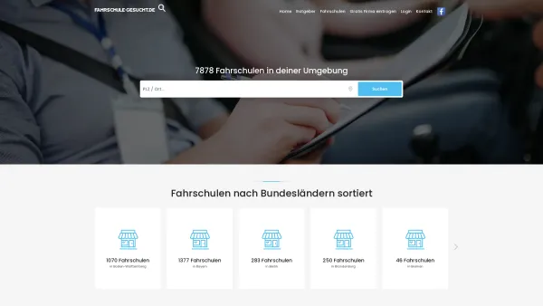 Website Screenshot: Fahrschule-Gesucht.de - 7878 Fahrschulen in deiner Nähe | Fahrschule-Gesucht.de - Date: 2023-06-20 10:41:59
