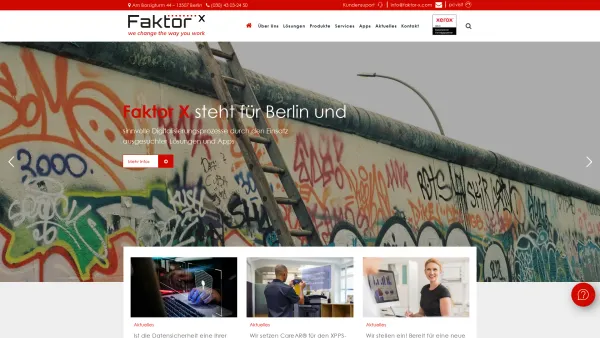 Website Screenshot: Faktor X Xerox Vertragspartner Schröter e.K -  Drucken - Kopieren - Faxen - Scannen - Faktor X Berlin- We change the way you work - Date: 2023-06-16 10:12:08