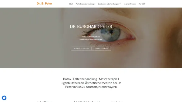 Website Screenshot: Dr. Peter  Faltenbehandlung mit Botox, Meso & Eigenbluttherapie - Dr. Peter – Faltenbehandlung mit Botox, Meso- & Eigenbluttherapie - Date: 2023-06-20 10:41:59