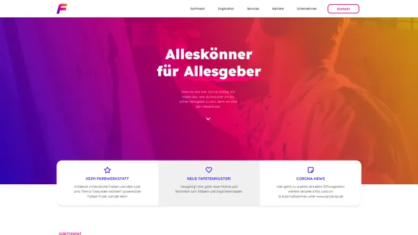 Website Screenshot: Farben-Frank GmbH -  Farben - Lacke - Putze und mehr  ... - Startseite | Farben Frank - Date: 2023-06-16 10:12:08