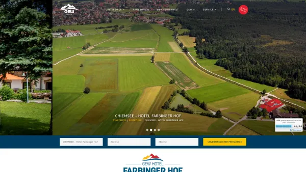 Website Screenshot: Ferienhotel Farbinger Hof - Hotel Farbinger Hof am Chiemsee | GEW-Ferien - Date: 2023-06-16 10:12:08