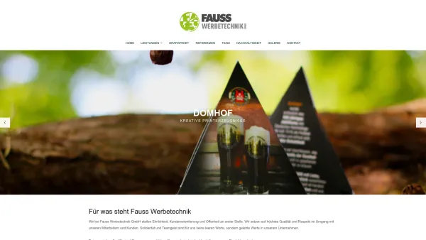 Website Screenshot: Fauss Werbetechnik GmbH - Home - Date: 2023-06-16 10:12:08