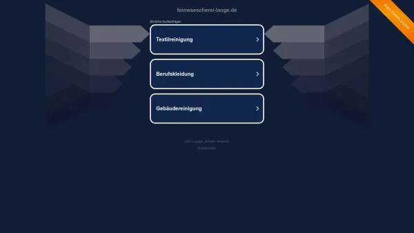 Website Screenshot: Feinwäscherei Lange GmbH - feinwaescherei-lange.de - Date: 2023-06-16 10:12:08