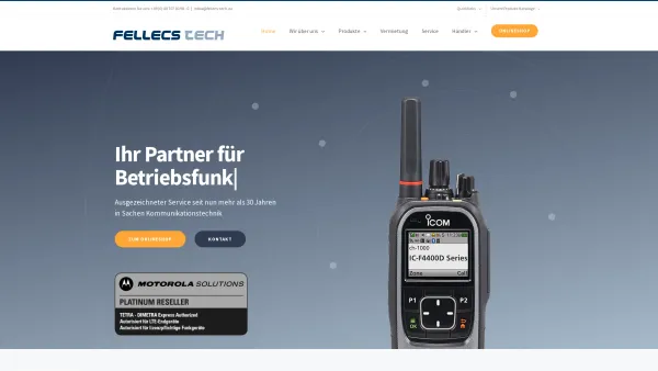 Website Screenshot: FELLECS-TECH Handelsgesellschaft mbH - Professionelle Funkgeräte-Kommunikationstechnik | FELLECS-TECH.eu - Date: 2023-06-16 10:12:08