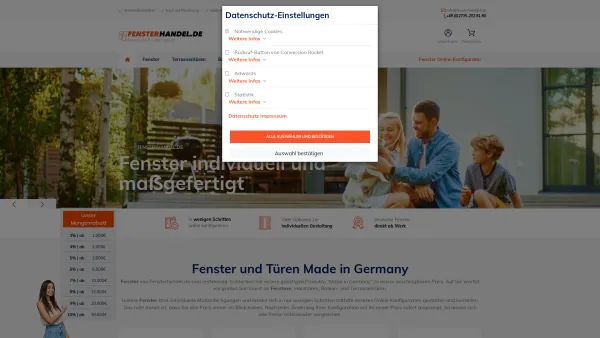 Website Screenshot: FensterHandel - Fenster online kaufen » Ihr Fenster Shop - Versandkostenfrei - Date: 2023-06-16 10:12:08